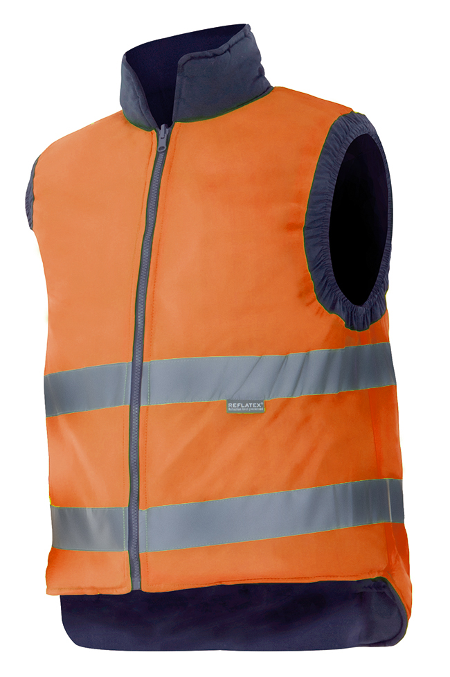 CHALECO ACOLCHADO REVERSIBLE ALTA VISIBILIDAD